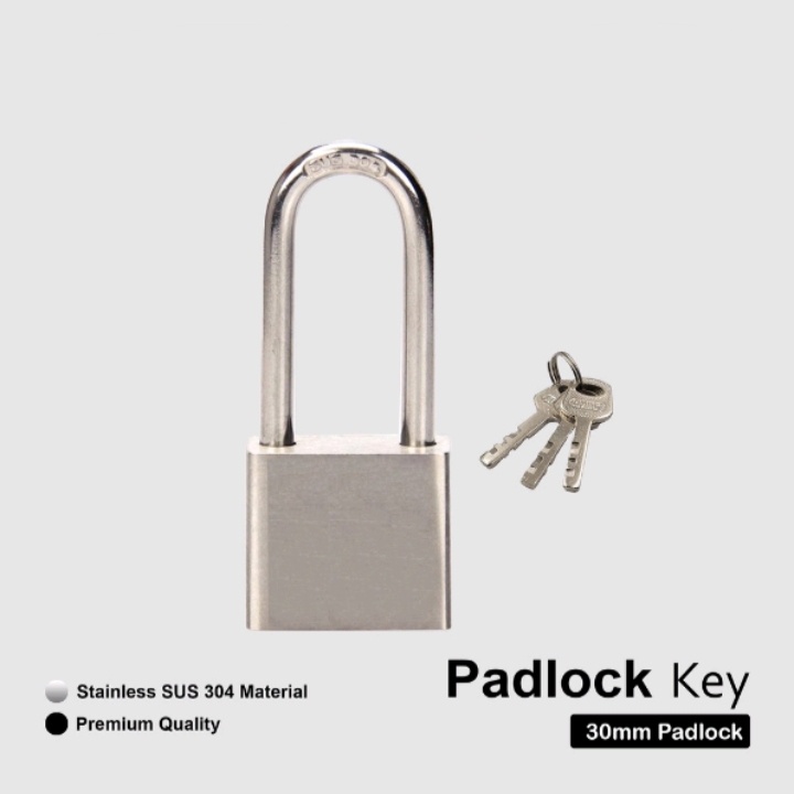 Kunci Gembok Rumah 30 L Leher Panjang Iron Pad Lock