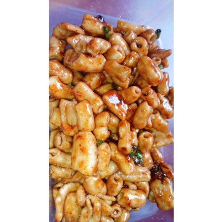 

makaroni extra pedas daun jeruk