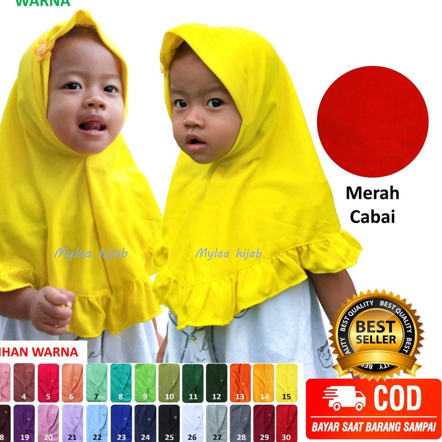 Terkini Mylaa hijab jilbab kerudung bergo Bayi atau PAUD bahan kaos PE kualitas seperti rabbani mura