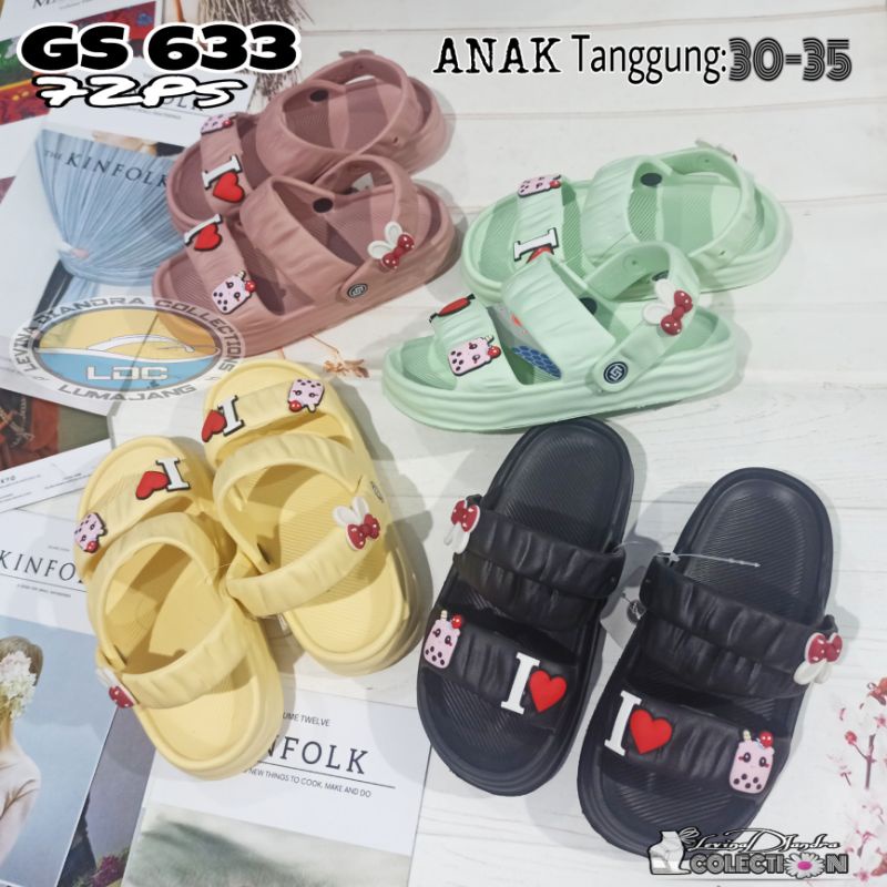 SANDAL SELOP KARET JIBBITZ LET KERUT TANGGUNG(30-35)