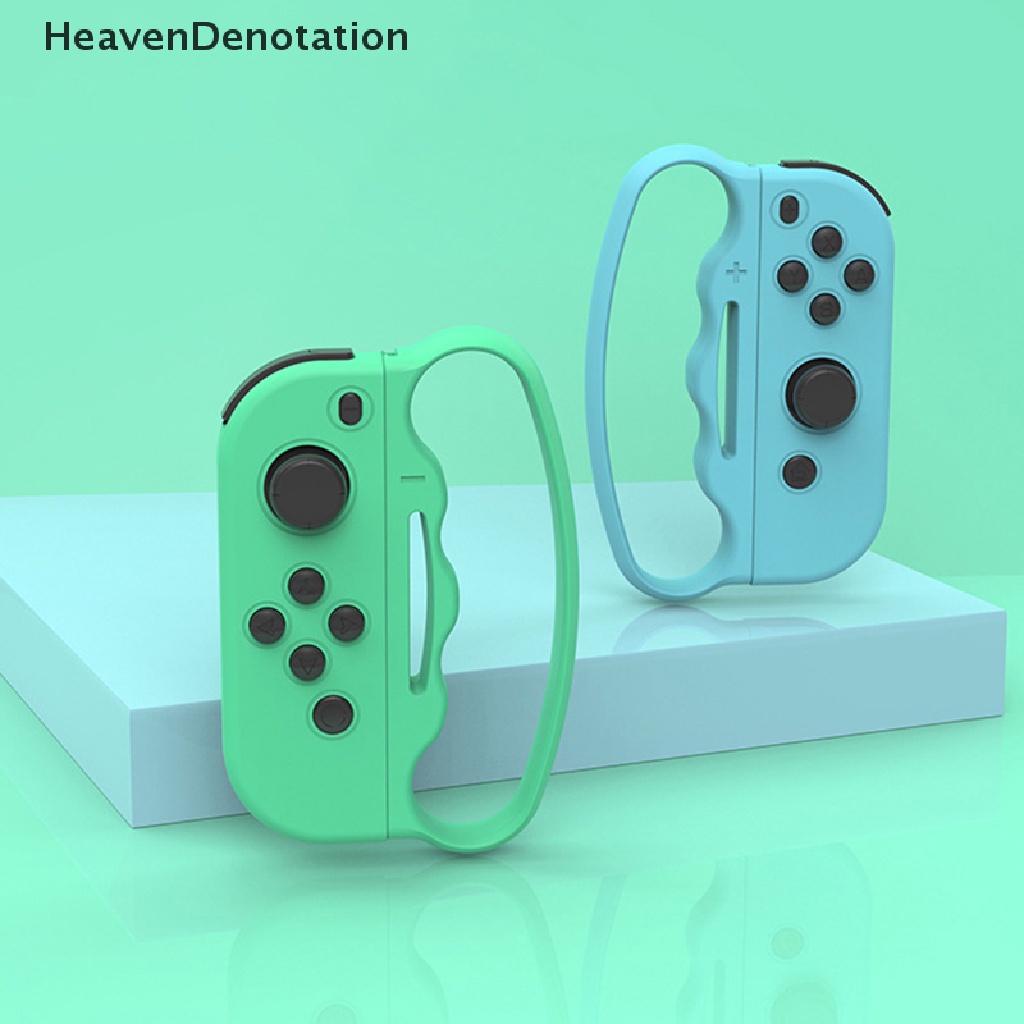 [HeavenDenotation] 1pasang Handle Boxing Grip Assit Tool for Switch Joy-Con Controller Hand Grips with Wrist Strap for Fitness Tinju Gaming Assist Tool Aksesoris Game HDV