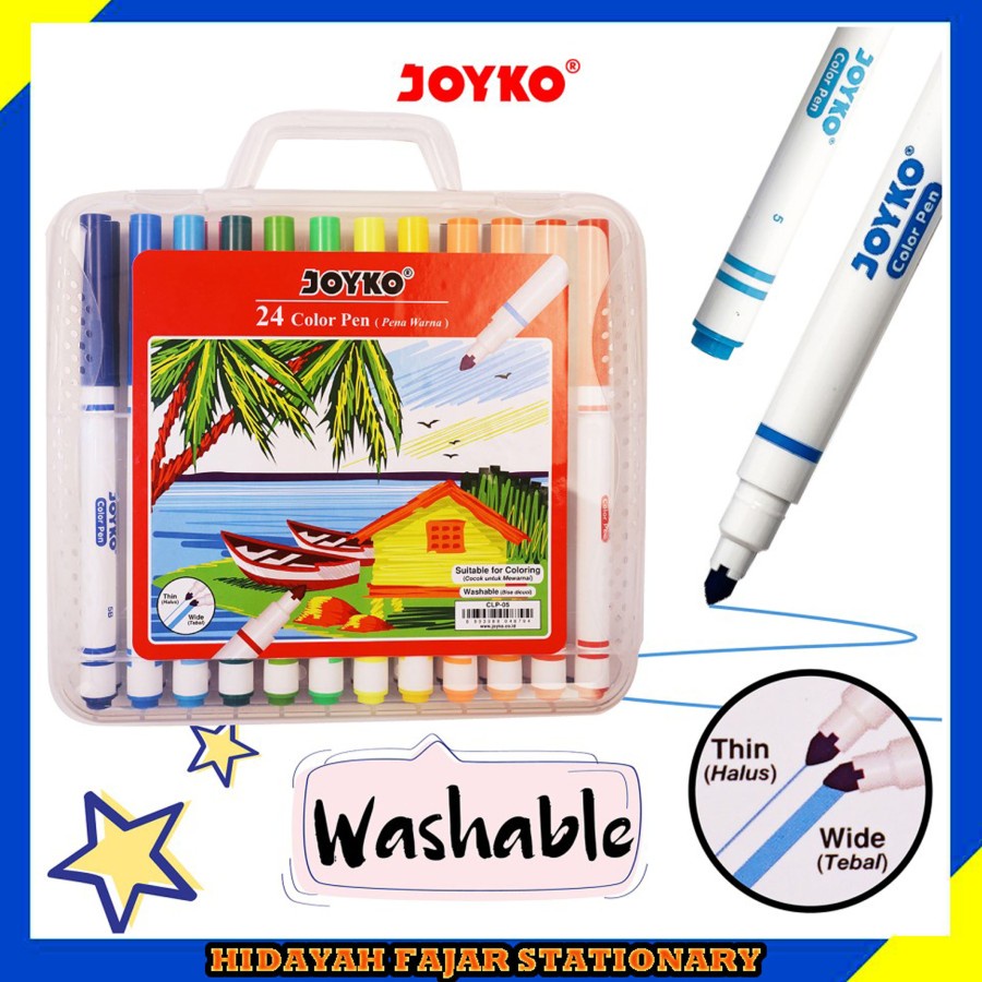 

Color Pen Pulpen Pena Warna Joyko CLP-05 24 Warna Colors
