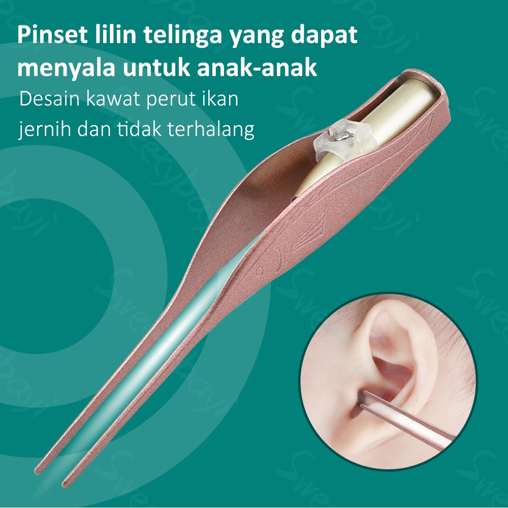 SweetyBayi Pembersih telinga korek kuping led ear spoon earpick 7 pcs Ear cleaning endoscope