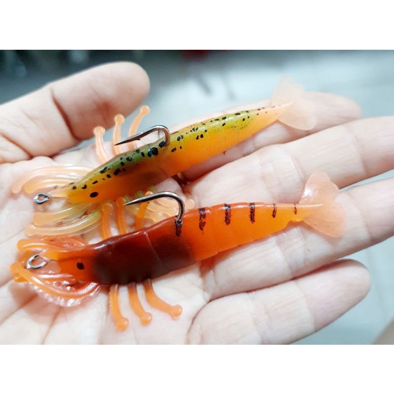 TORNADO SOFT SHRIMP LURE 90 MM 80 MM GLOW IN THE DARK