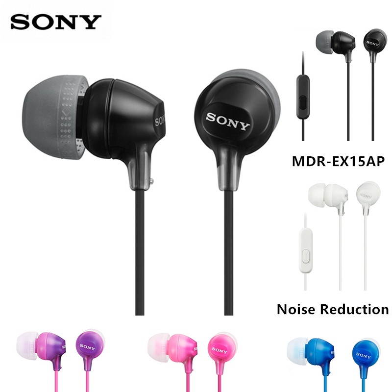 Sony 3.5mm Wired Headset Sport Earbuds EX15AP Earphone Stereo