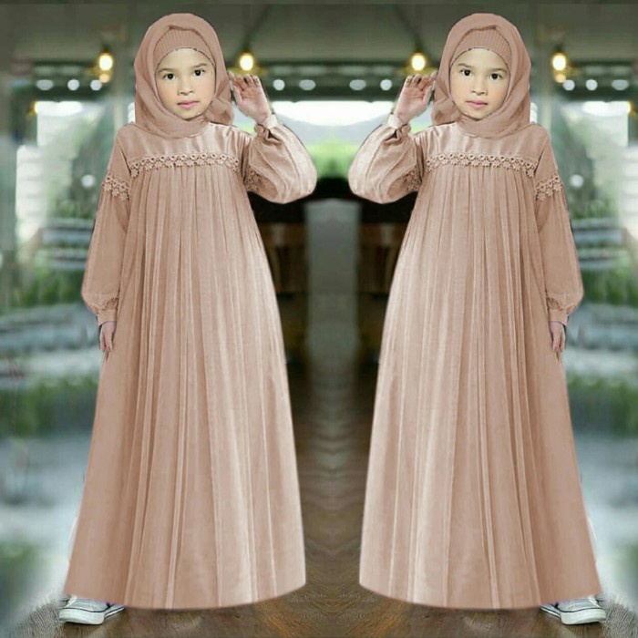pStore88 - Baju Gamis / Dress Anak Perempuan Muslim Nuraini Kids Mewah Good Quali 2151