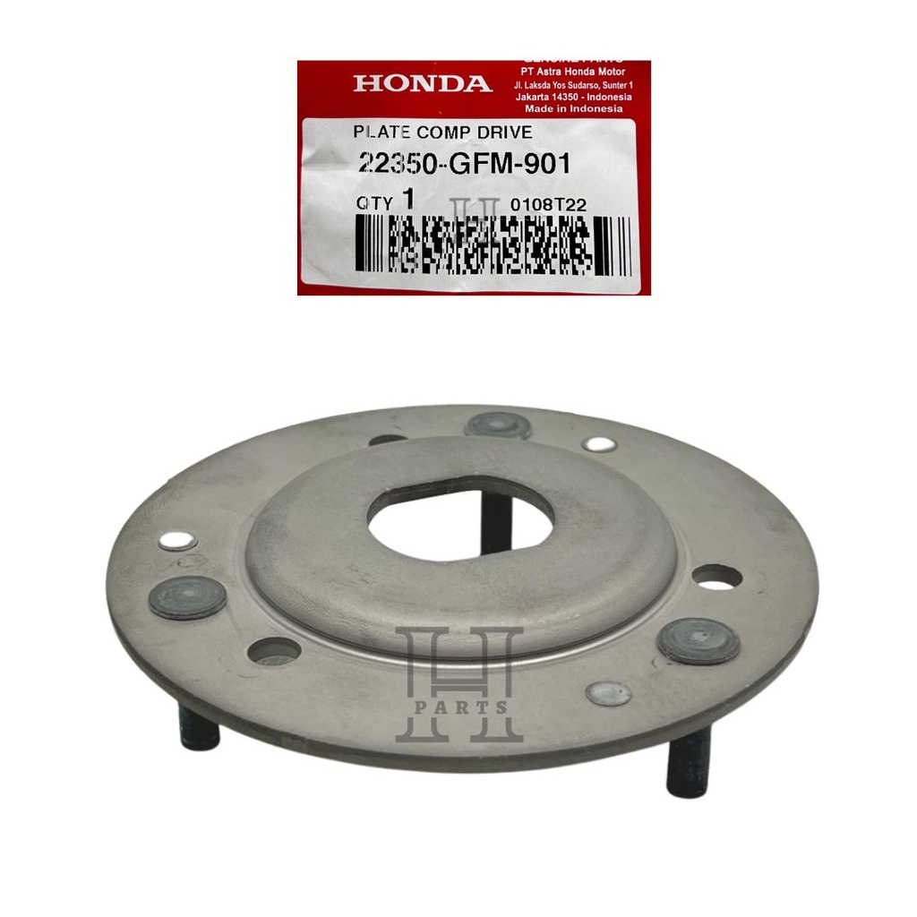 DUDUKAN KAMPAS KOPLING GANDA PLATE COMP DRIVE ADV PCX VARIO 125 150 160 K59 22350-GFM-901 ASLI ORIGINAL AHM HGP HONDA