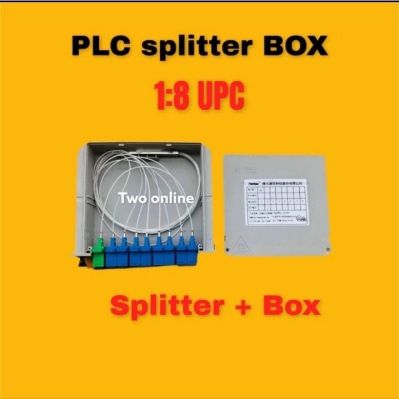 Passive Splitter PLC BOX FO 1:8 SC UPC Fiber Optic Passive Spliter