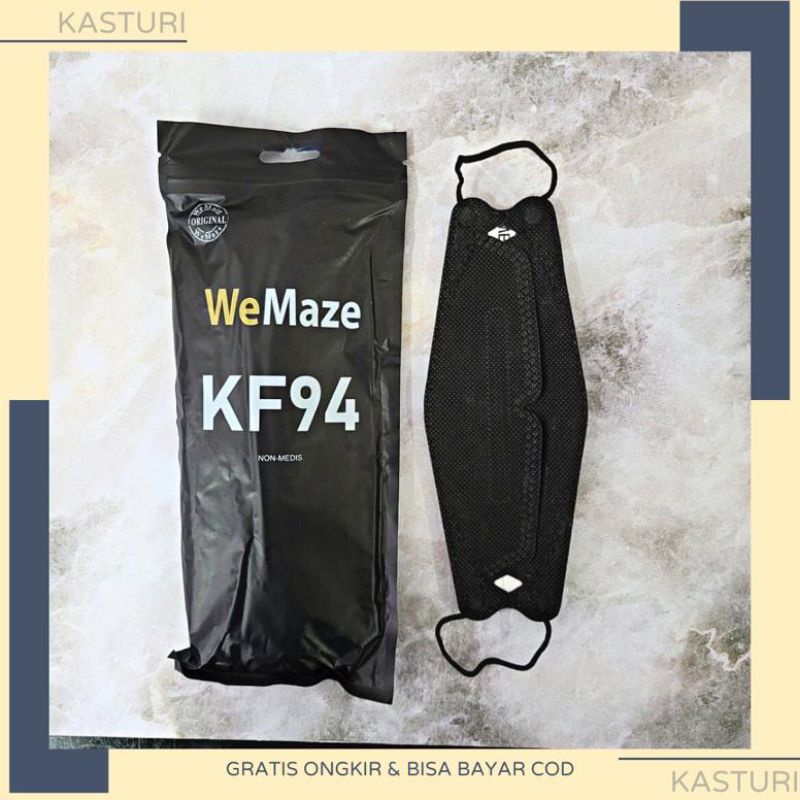 Masker Mouson KF94 Putih Hitam Abu / CAREION / WEMAZE / WE MASK KF 94 KOREA per pack isi 10 pcs