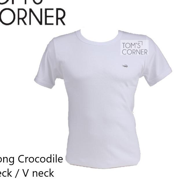 Kekinian -  Kaos dalam Croile | kaos oblong pria Putih | O neck V neck  ✔