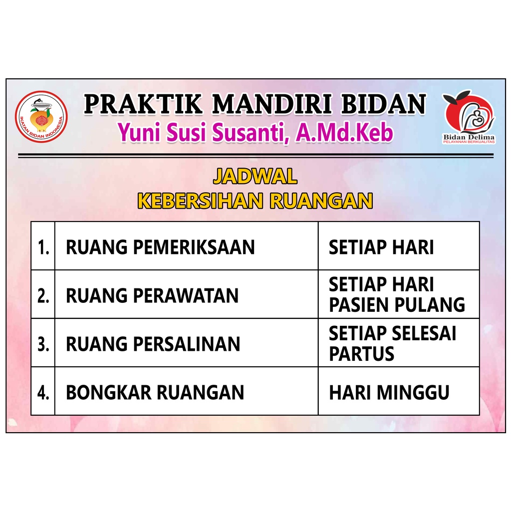 

Custom papan informasi uk. 30x40cm