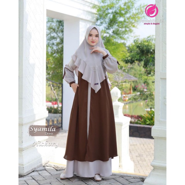SARIMBIT SYAMIL SYAMILA/DRESS MOM+KHIMAR ORI BY FANIAHIJAB