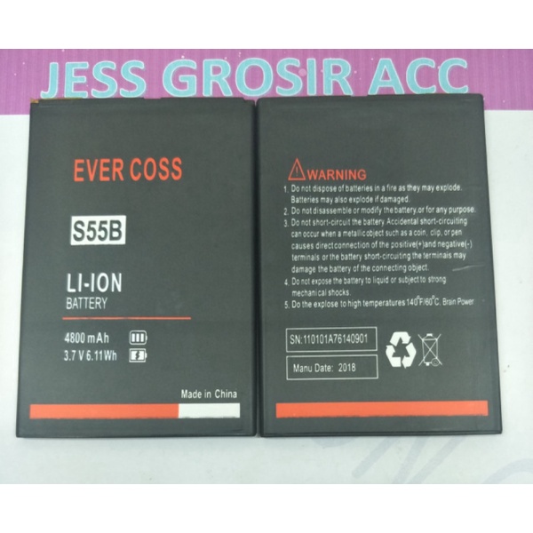 Jual Baterai Battery Batre Double Power Evercross S55B GenPro Bokeh 4G Lte Murah