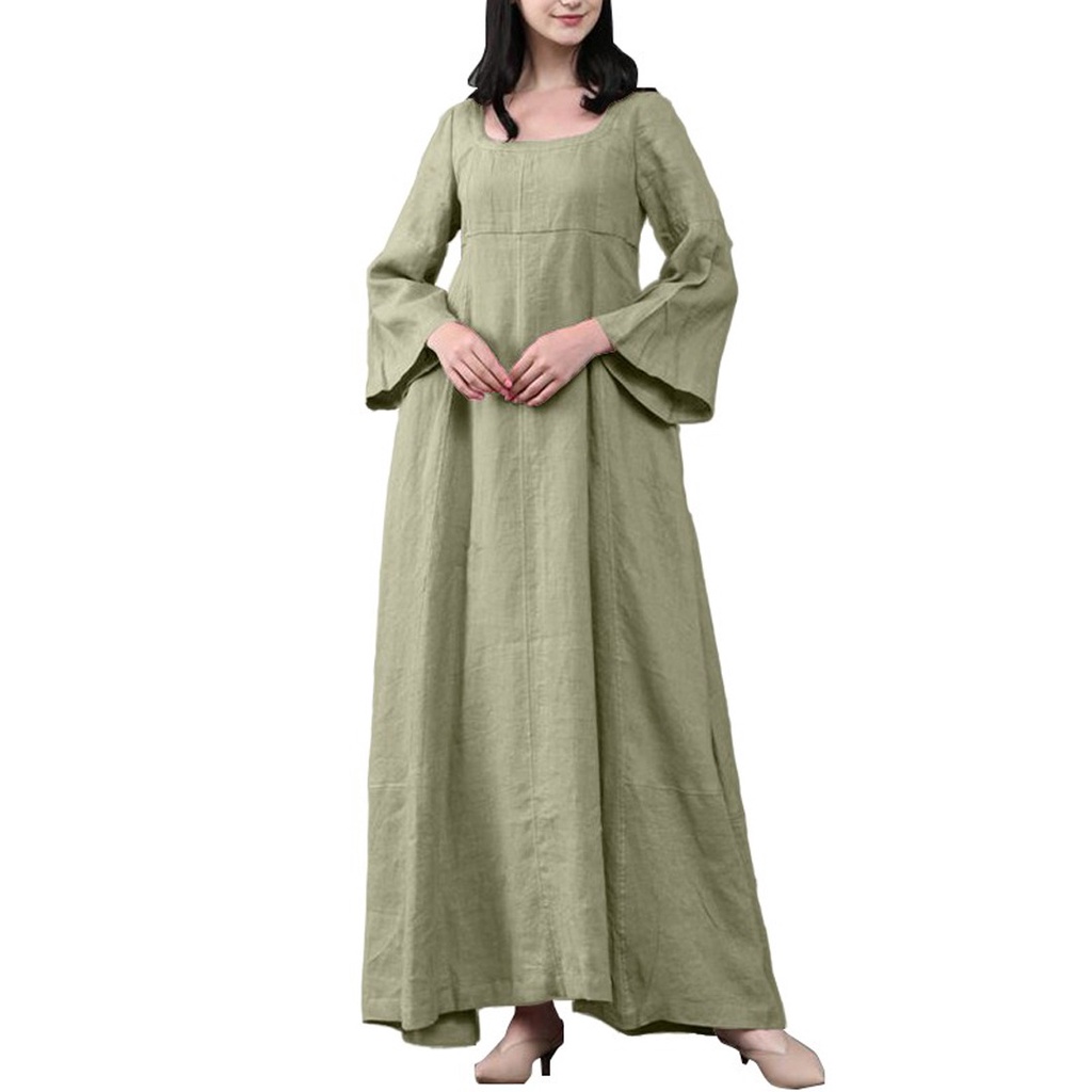 dress gamis maxi Silviana maxi dress Linen Rami  gamis maxi dress All size dress  gamis terbaru bisa