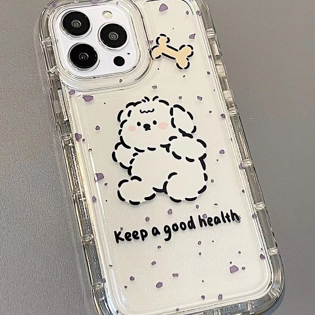 IPHONE Casing Ponsel Lembut Lucu Kompatibel Untuk Iphone14 13 11 12 Pro XS Max X XR 7 8 Plus Transparan Pasangan Casing TPU Silikon Shockproof Cover