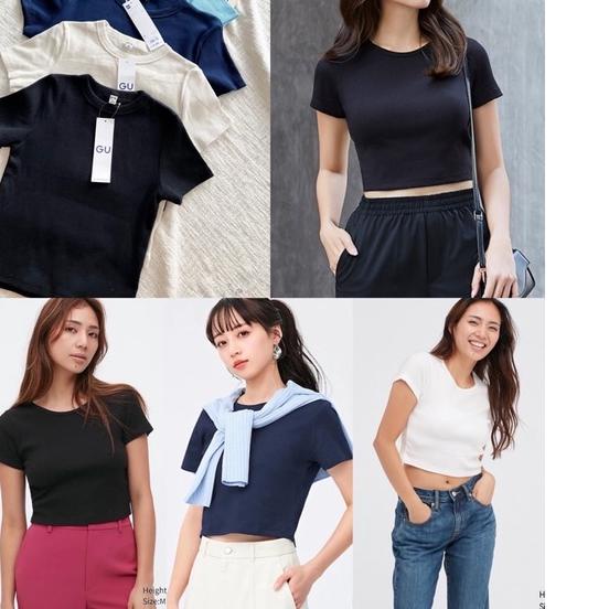 ♥ GU Uniqlo Ribbed Top ➢