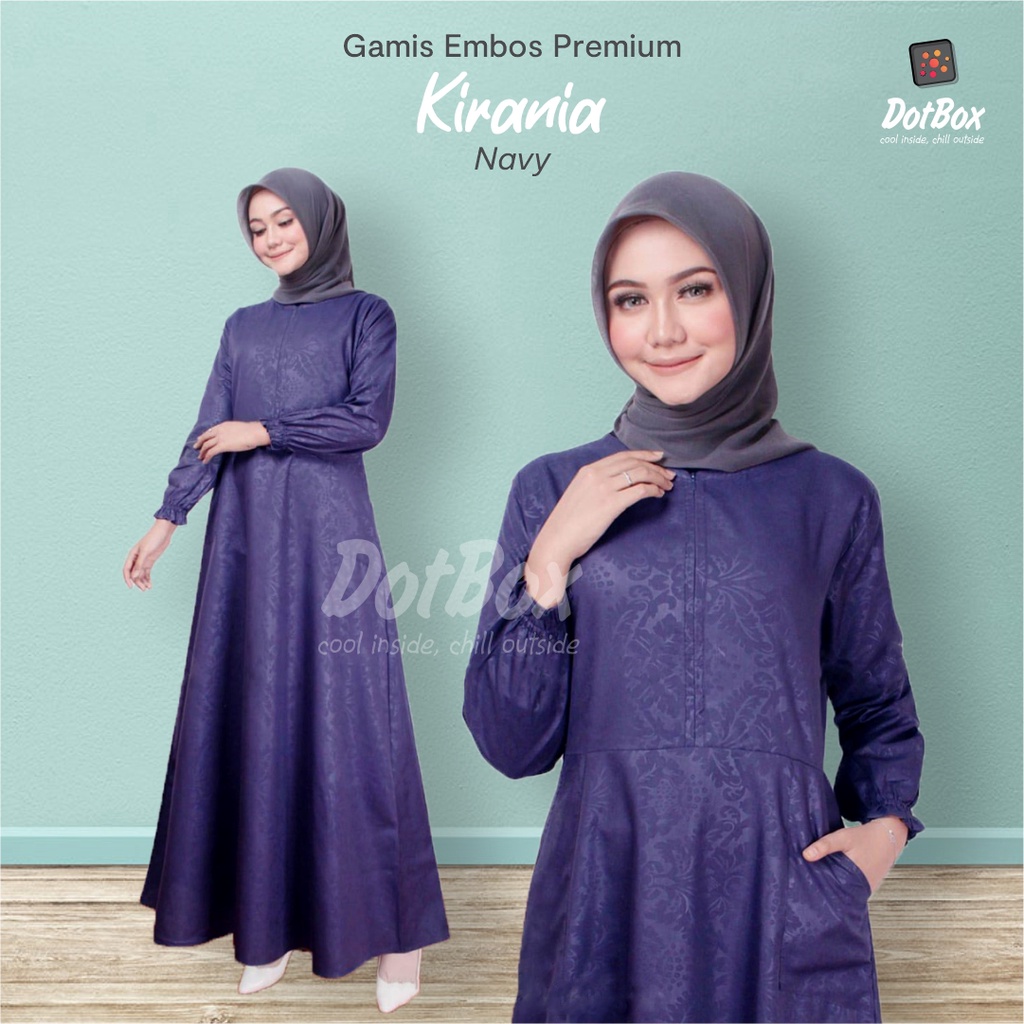 Gamis Busui Friendly Kirania / Dress Muslim Embos / Dress Busui / Gamis Wanita / Gamis Seragam / Gam