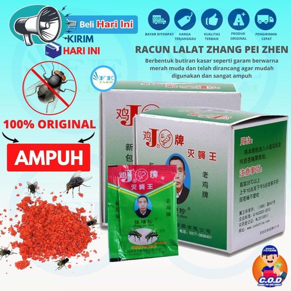 READY- Racun Lalat Ampuh 100% Original Zhang Pei Zhen Dahao - Serbuk Anti Lalat Ampuh Banget