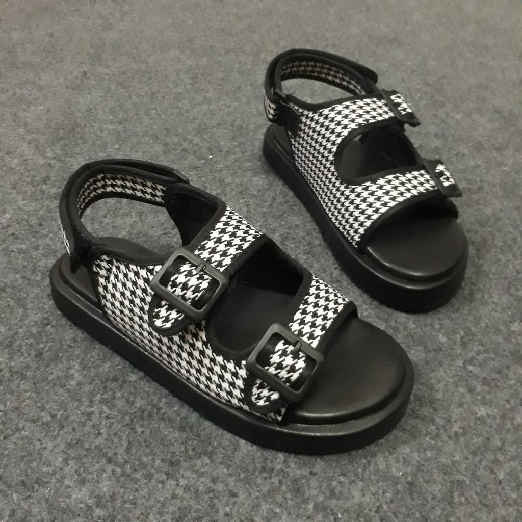 Jukasih - Sandal Wanita Eliana houndstooth RD-03 PROMO DISKON 51%