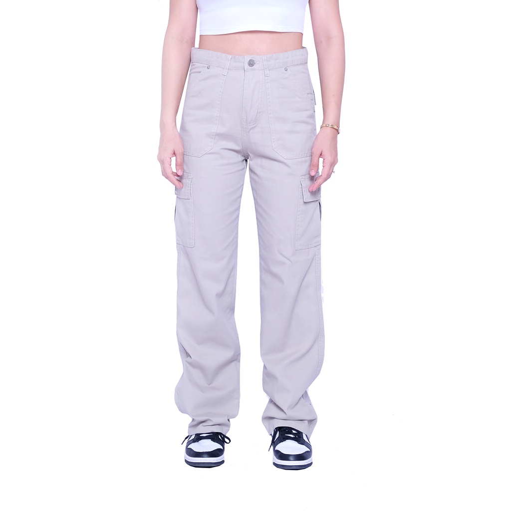 Irish Kelly High Waist Cargo Cotton Beige