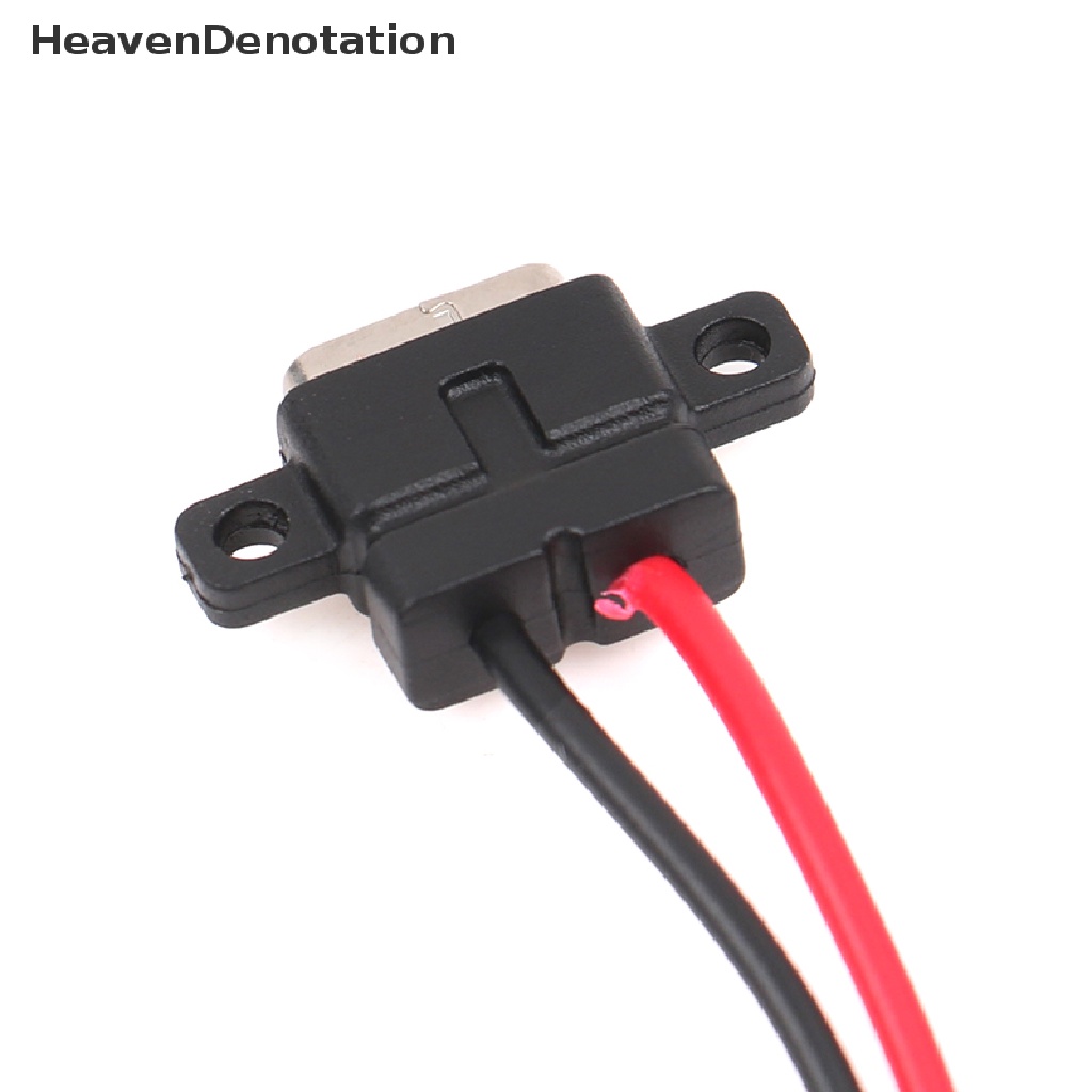 [HeavenDenotation] Typec 2Pin Port Soket USB C Perempuan Tahan Air Dengan Lubang Sekrup Pengisian Daya Cepat Antarmuka Pengisian Konektor USB Dengan Kabel H11.5mm HDV