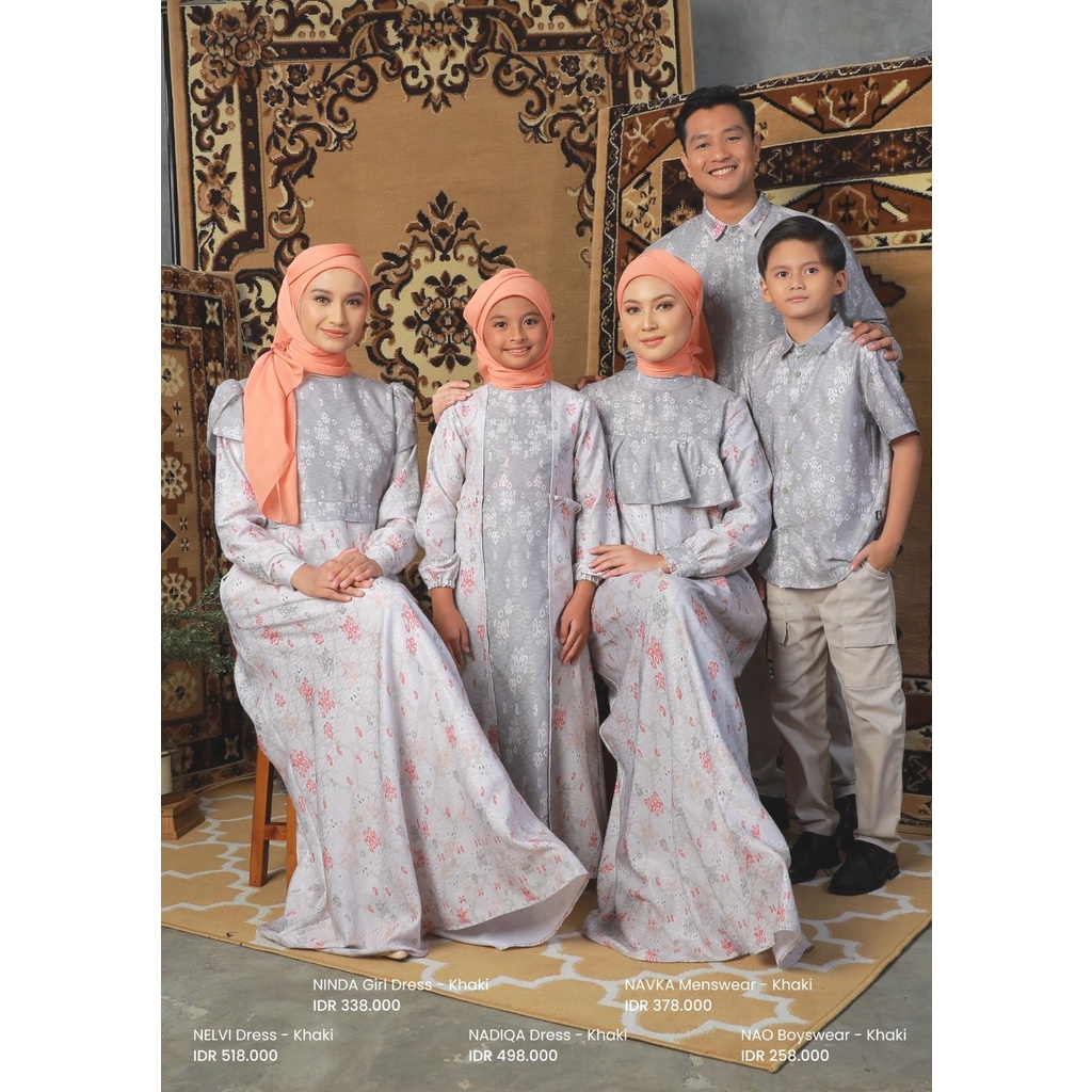 Sarimbit Zoya Gamis Muslim Wanita Nelvi Dress dan Navka MW
