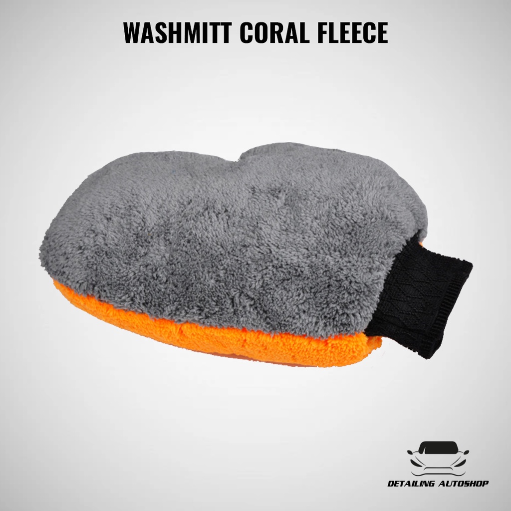 Wash Mitt Coral Fleece