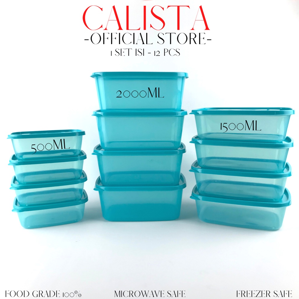 [ CALISTA ] TOPLES SET PLASTIK CALISTA FURANO PREMIUM SET ISI 12PCS FOOD CONTAINER PREP PREPARATION KULKAS SET TEMPAT WADAH PENYIMPANAN MAKANAN BUAH DAPUR SET