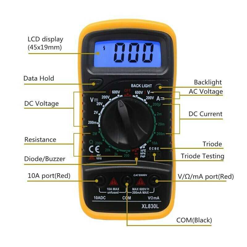 Multimeter Mini Digital Voltage Tester Alat Ukur AC/DC - XL830L