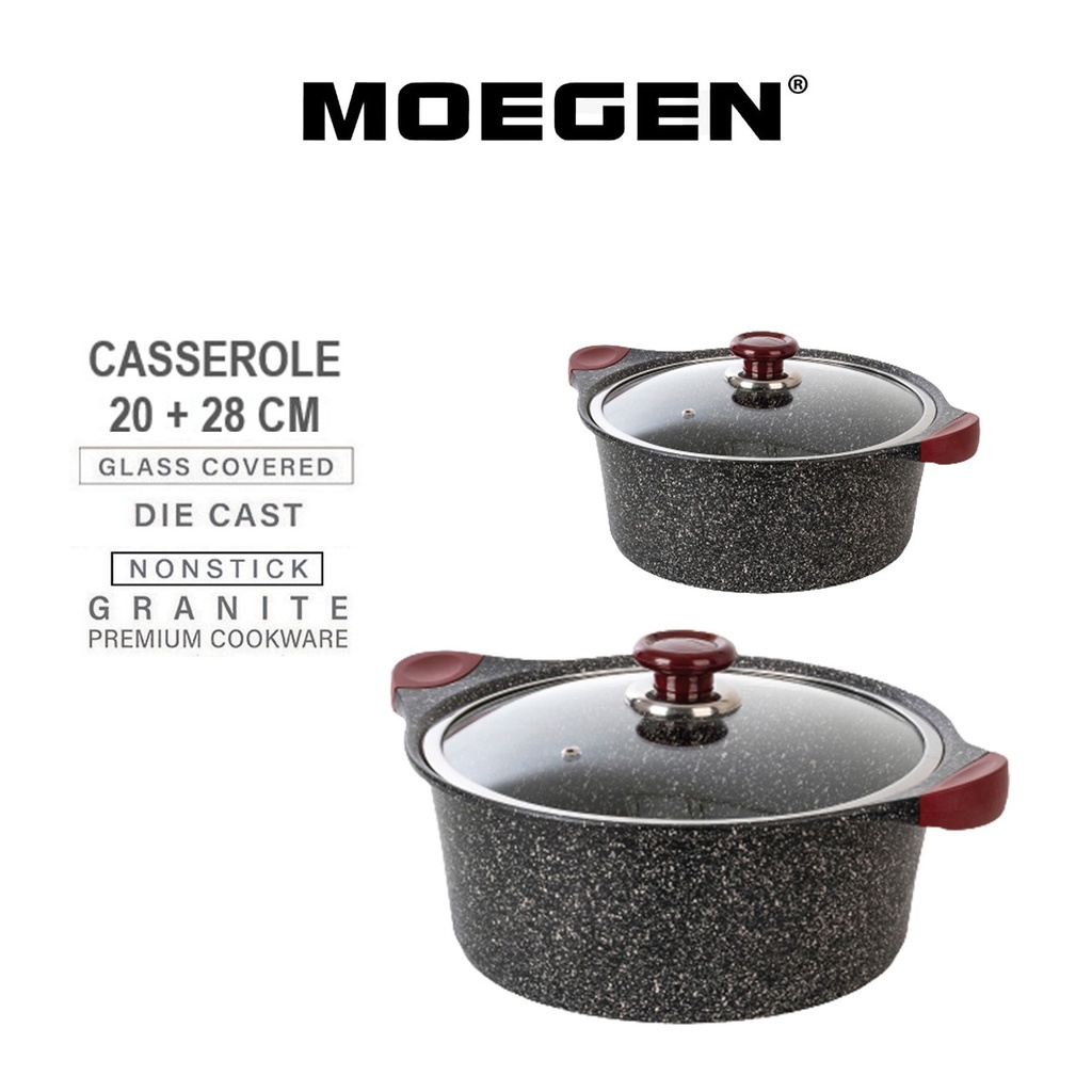 Moegen Germany Casserole / Stock Pot 20 cm + 28 cm Granite Series