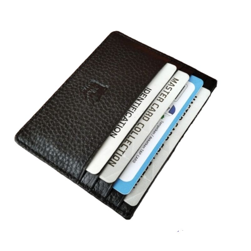 Dompet Kartu / Card Holder BB Black Kulit Asli