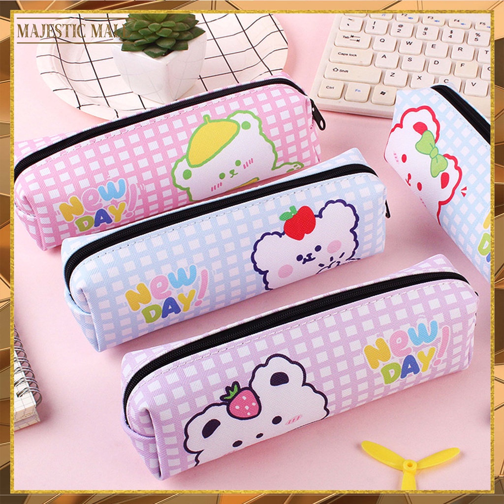 

Tas Pensil Tempat Alat Tulis Motif Beruang New Day Fashion Korea Import COD 901