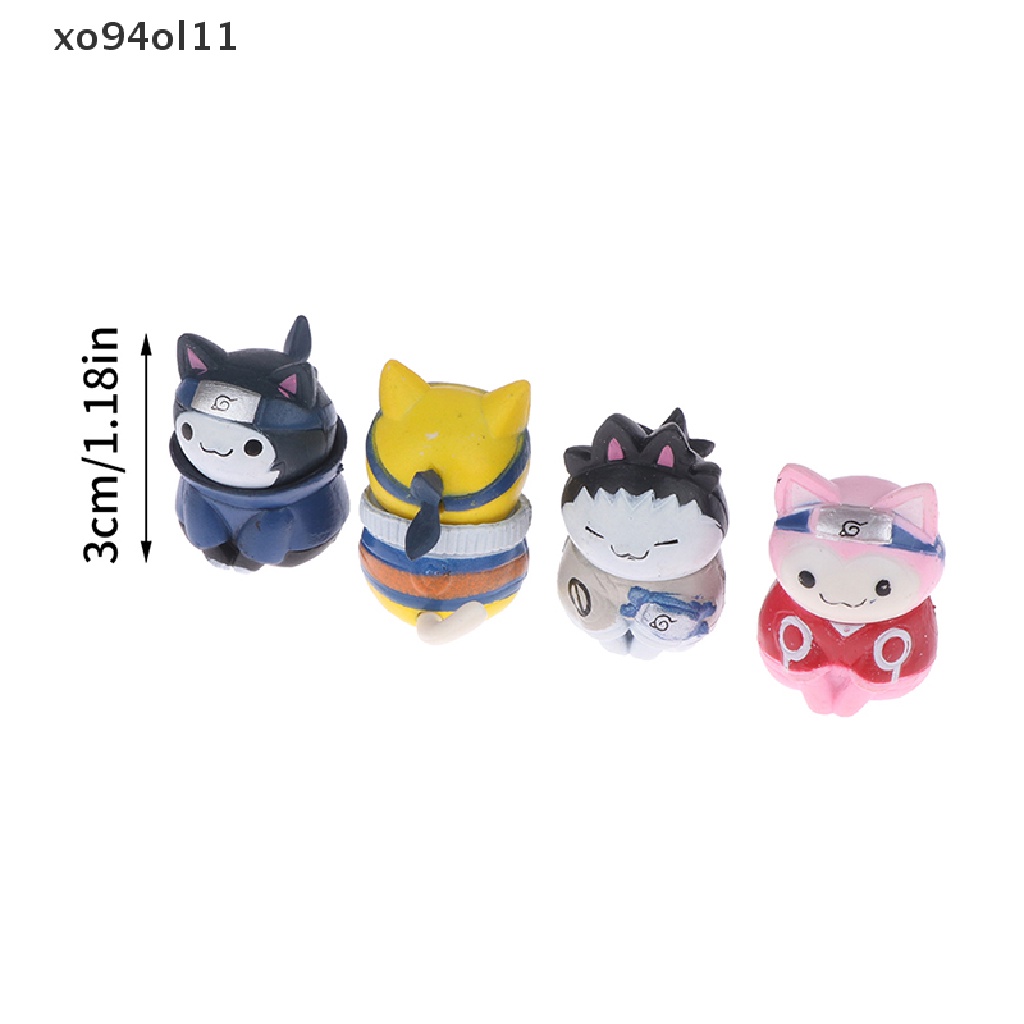 Xo 8Pcs Anime Naruto Kucing Angka Sasuke Itachi Action Figure Dekorasi Kamar Hadiah Hiasan Mobil Mainan Anak Rumah Boneka Model Ornamen Lanskap Mikro OL