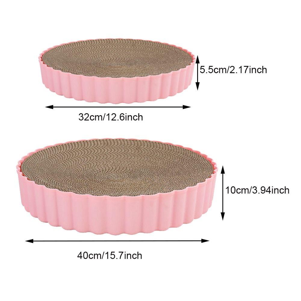 【 ELEGANT 】 Cat Scratcher Pad 1PC 32 / 39CM Corrugated Paper Interactive Bite resistance Wear-resisting Cats Scratching Board