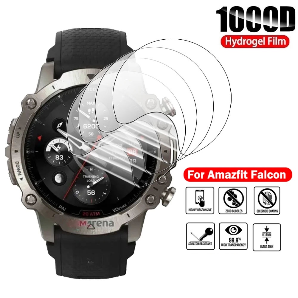 [Harga Grosir] Untuk Huami Amazfit Falcon Smart Watch Aksesoris HD Bening Anti Gores Pelindung Layar Full Cover Soft Hydrogel Film