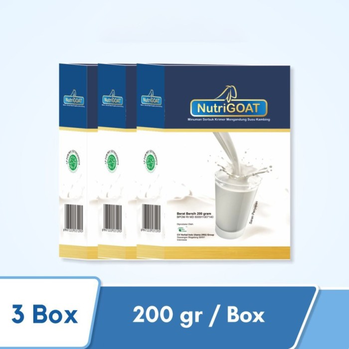 

[ COD ] Paket Harga Hemat 3 Box Susu Kambing Bubuk Nutrigoat Etawa