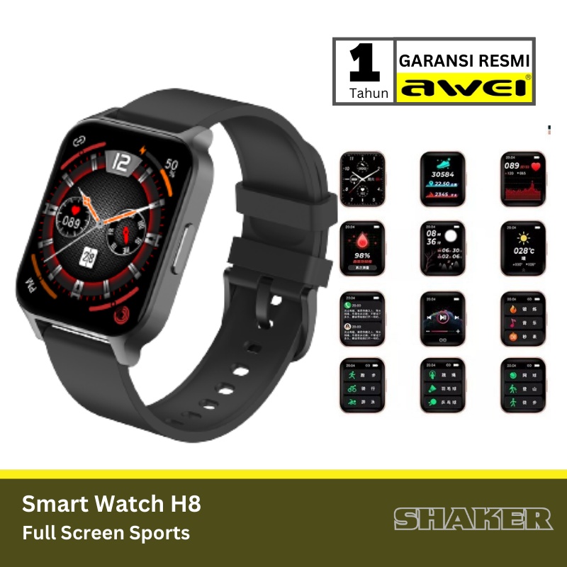 AWEI Jam Pintar Full Screen Sports SmartWatch H8