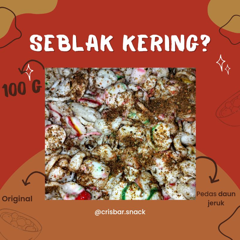 

Seblak kering (Sebring) crisbar snack 100g