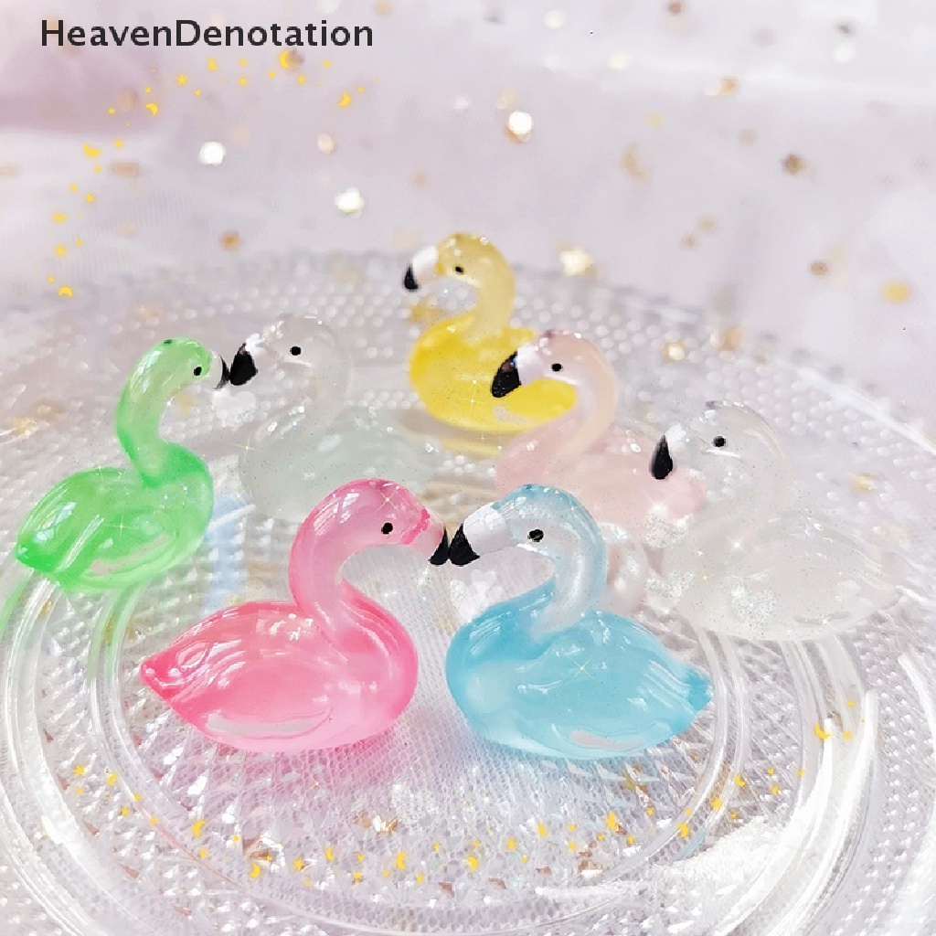 [HeavenDenotation] Mini luminous cygnet Ornamen shoog scene props resin Tiga Dimensi swan HDV