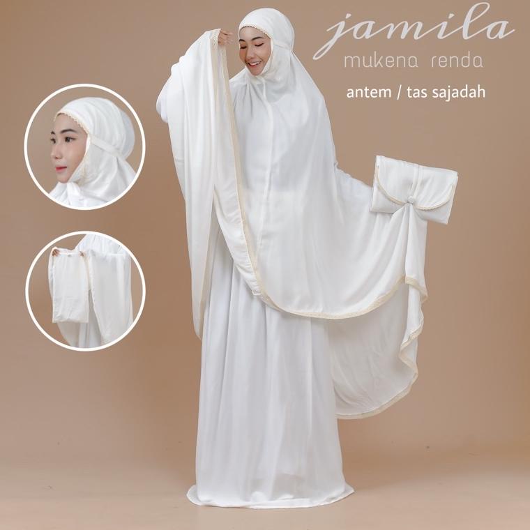 PALING LARIS Mukena rayon mukena dewasa jumbo putih polos renda tas sajadah jumbo mewah mukena premi