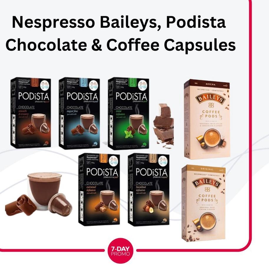 

➴ Nespresso Chocolate & Coffee Capsule Podista Baileys Original Podista ✬