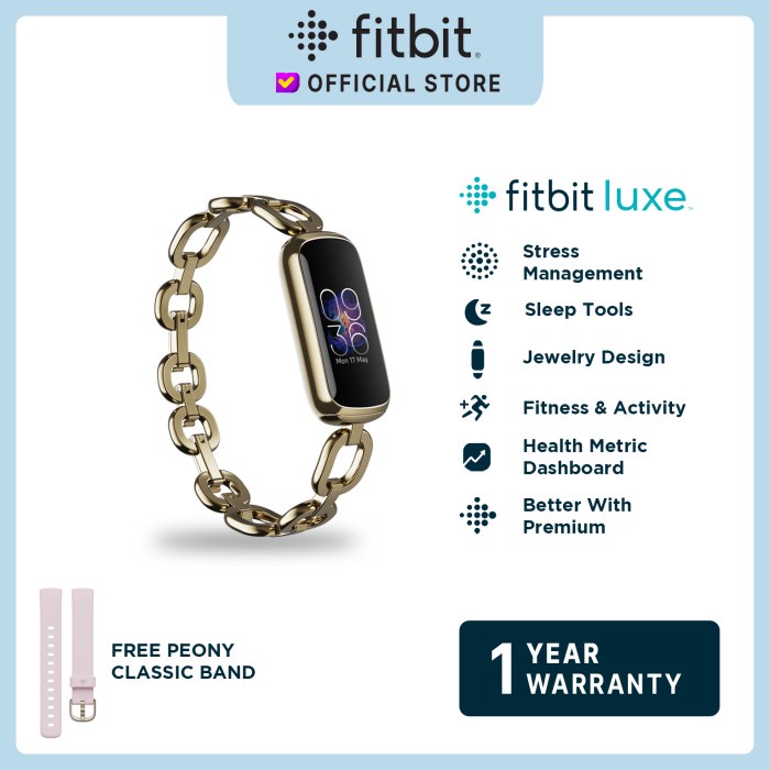 FITBIT Luxe [FB422GLPK-FRCJK] - Soft Gold/Peony
