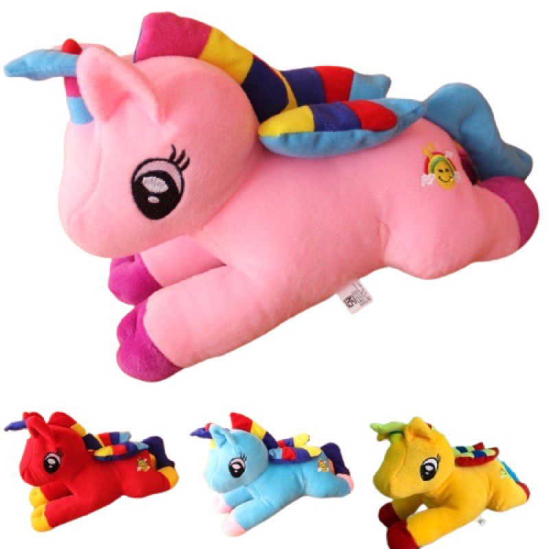 Boneka Unicorn Kuda Poni Lying Unicorn Rebah XL Bahan Plush Berlabel SNI