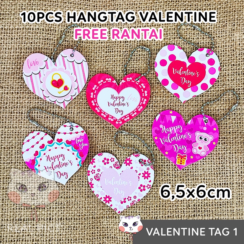 

10PCS HANG TAG VALENTINE LOVE free rantai - LABEL GANTUNGAN 1