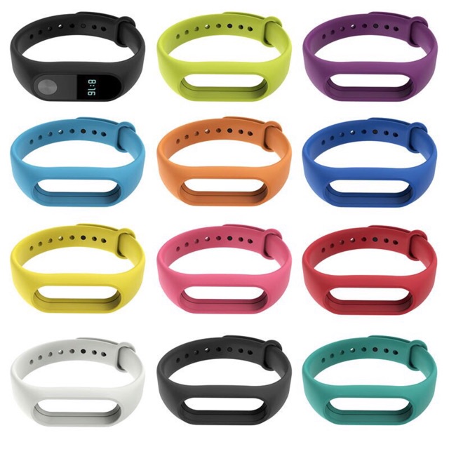Gelang Tali Jam Tangan Silicon Wrist Strap Pengganti XIAOMI MI Band2/Hot Sale