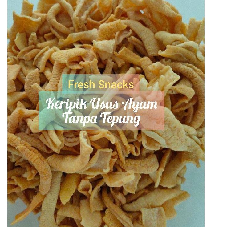 

☎ KERIPIK USUS AYAM ORIGINAL TANPA TEPUNG 450 Gram KRIPIK KETOGENIC KETOFASTOSIS FRESH SNACK ♙