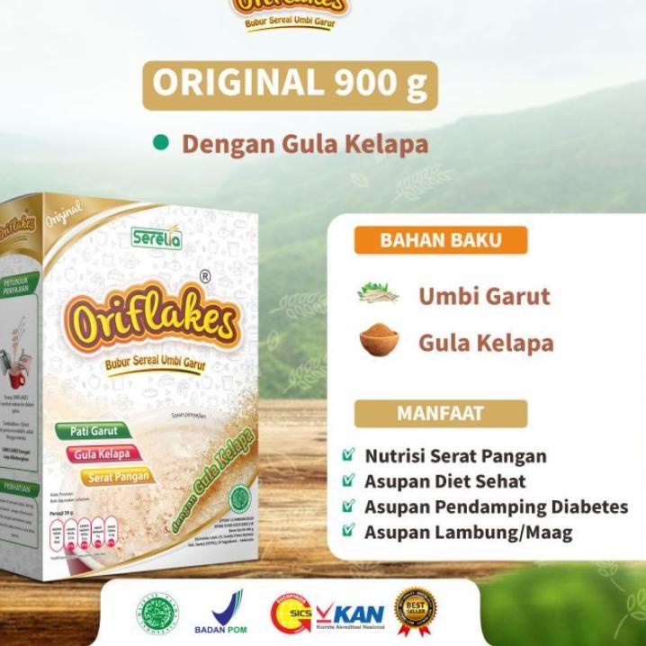 

➮ Oriflakes Original - Sereal Umbi Garut Asam Lambung Maag Gerd 900 gram - BISA COD ➬