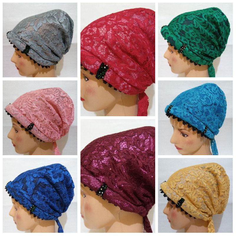 Topi kerpus Ciput Brokat Ibu Nenek Murah Bisa COD