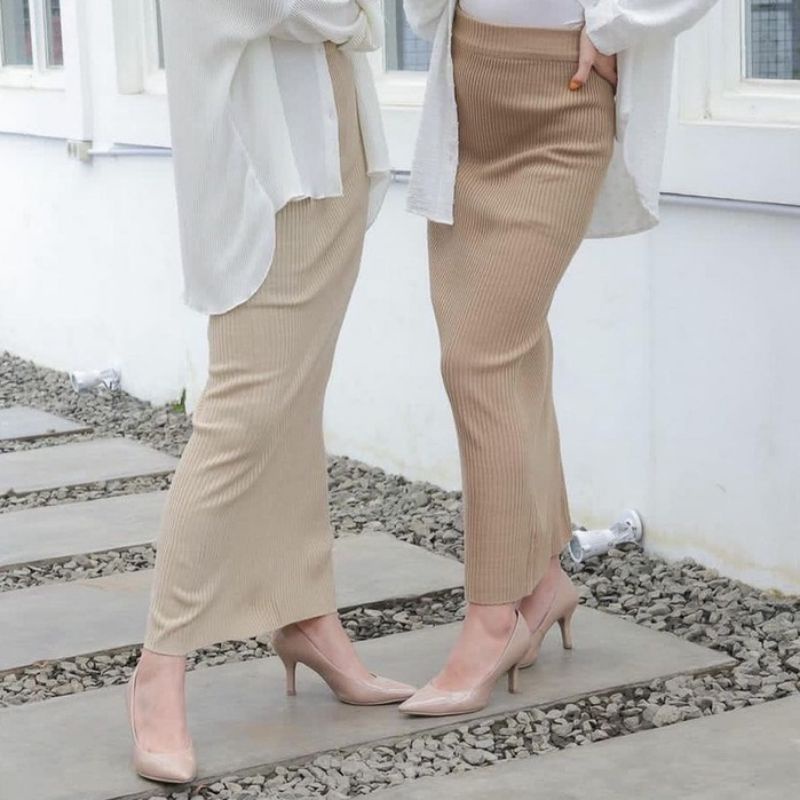 Rok wanita Rajut Premium, Rok Span Knit Tebal Premium, Rok Span Panjang, Knit Skirt murah