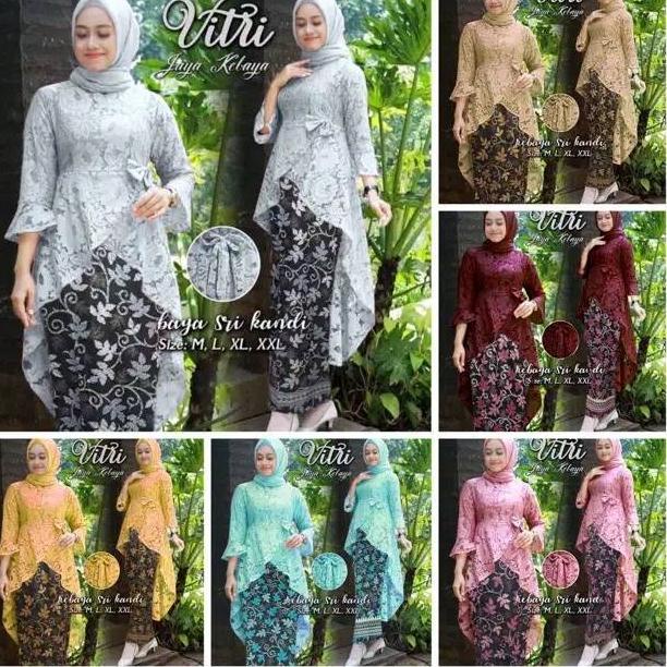 Langsung Order ST VITRI BATIK muspita kebaya JUMBO vitri XXL brukat batik penguin KEBAYA KONDANGAN K